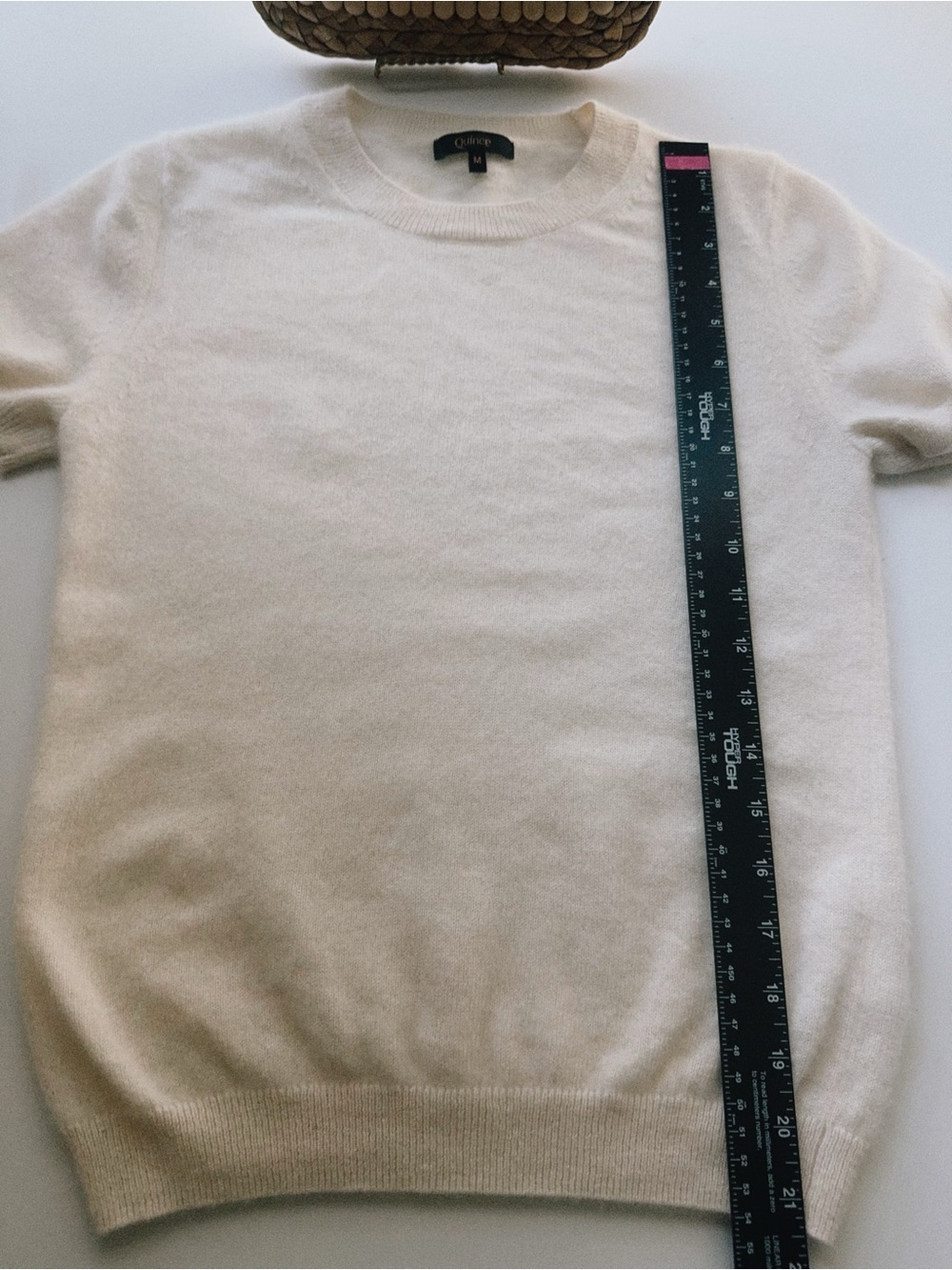🤍☁️ Quince Ivory 100% Cashmere Puff Sleeve Sweater - Picture 4 of 6